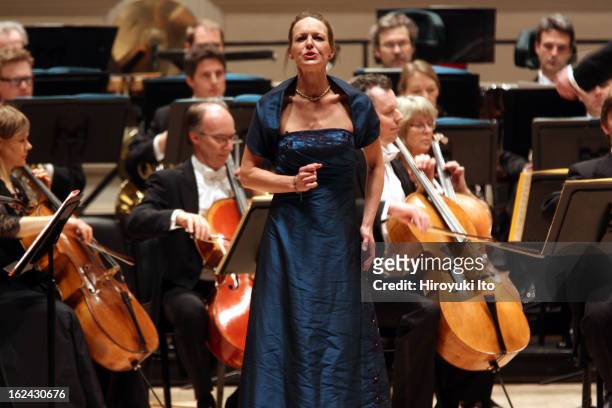 Royal Stockholm Philharmonic Orchestra at Carnegie Hall on Friday night, February 15, 2013.This image:Elin Rombo performing songs by Grieg and...
