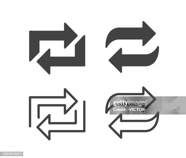 exchange and reverse - illustration icons - replay stock illustrations