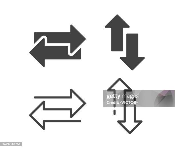 stockillustraties, clipart, cartoons en iconen met exchange and reverse - illustration icons - dubbel