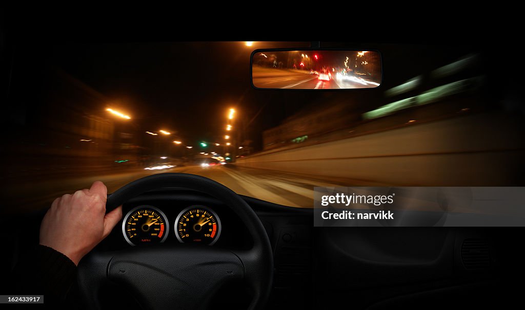 Driver Go Fast Driver Going Very Fast Through The Town High-Res Stock Photo - Getty Images