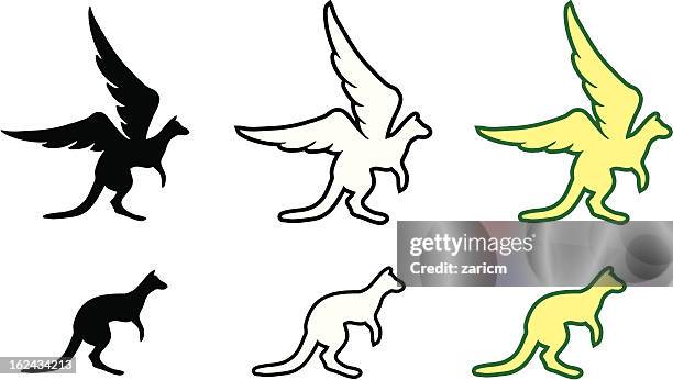 kangaroo - kangaroo stock illustrations