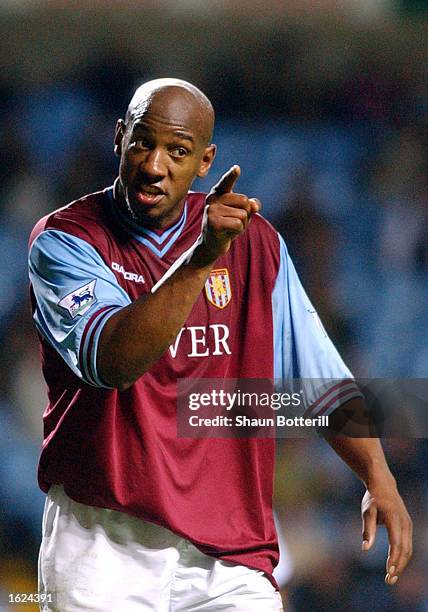 Dion Dublin of Aston Villa in protests against a decision during the FA Barclaycard Premiership match between Aston Villa and Fulham on November 9,...