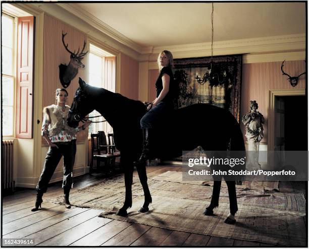 Fashion stylist Charlotte Stockdale and fashion designer and magazine editor Luella Bartley , circa 2005.