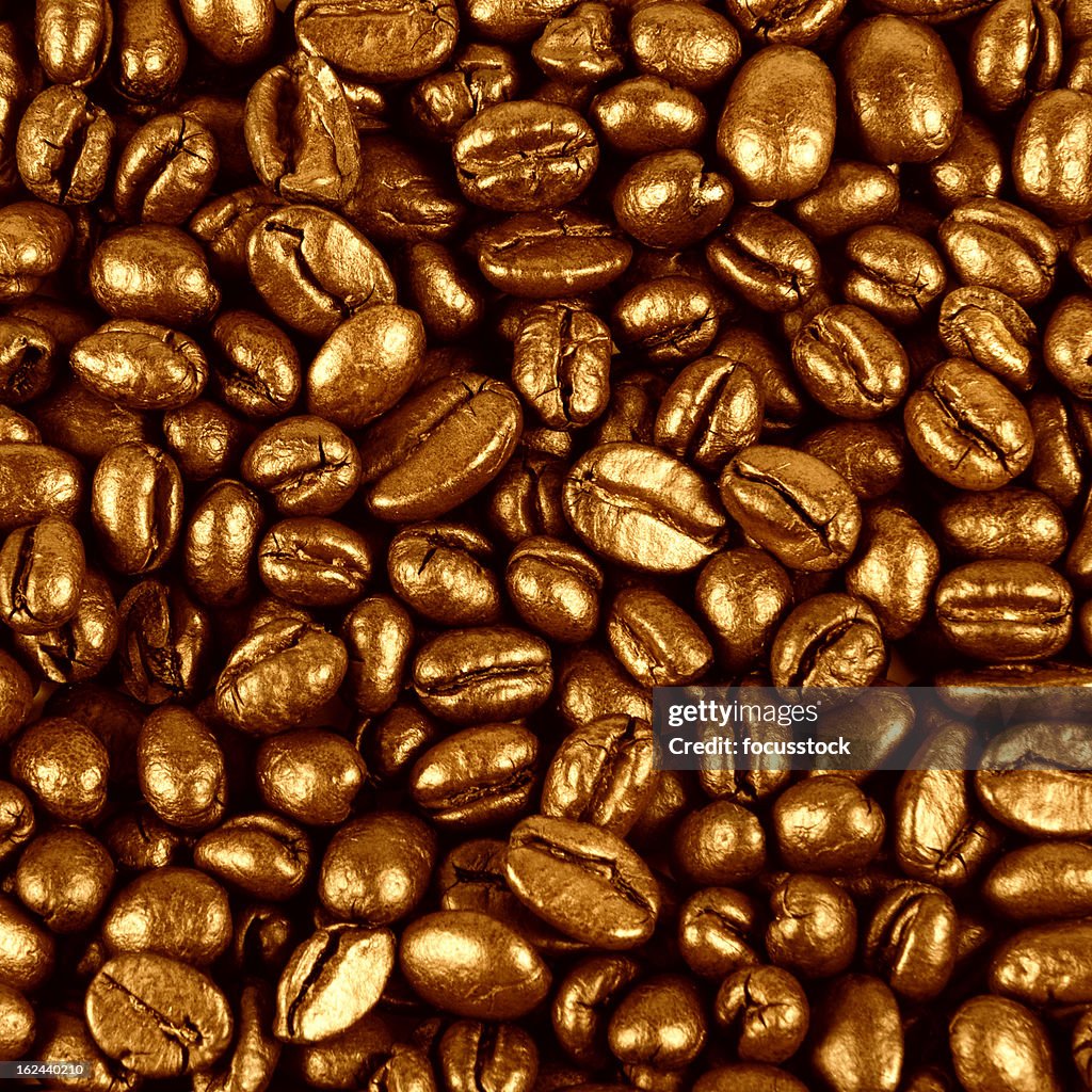 Kaffee-Hintergrund mit Gold