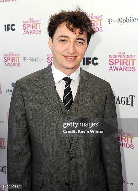 Director Benh Zeitlin attends the 2013 Film Independent Spirit Awards at Santa Monica Beach on February 23, 2013 in Santa Monica, California.