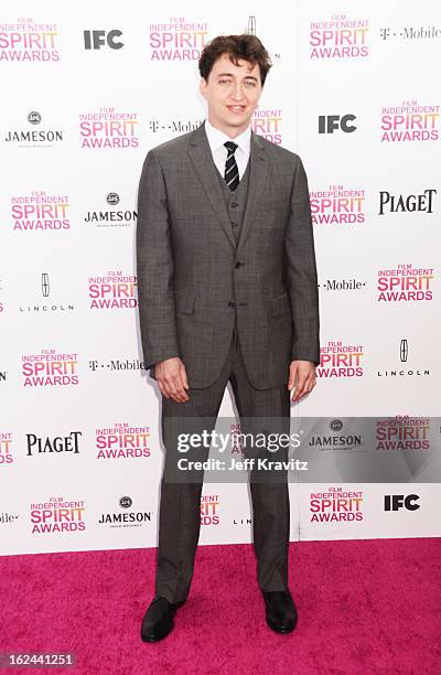 Director Benh Zeitlin attends the 2013 Film Independent Spirit Awards at Santa Monica Beach on February 23, 2013 in Santa Monica, California.