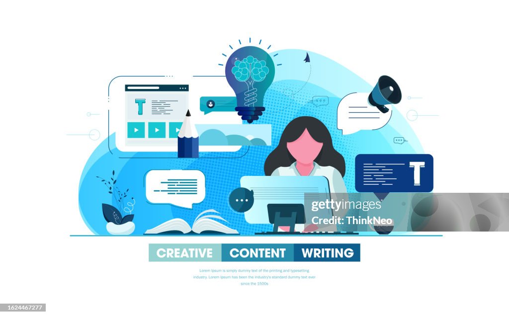 Background Content Creating Blogger Creating Content High-Res Vector Graphic - Getty Images
