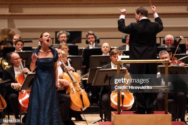 Royal Stockholm Philharmonic Orchestra at Carnegie Hall on Friday night, February 15, 2013.This image:Elin Rombo performing songs by Grieg and...