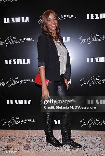 Ainett Stephens attends Le Silla Presentation during Milan Fashion Week Womenswear Fall/Winter 2013/14 on February 23, 2013 in Milan, Italy.