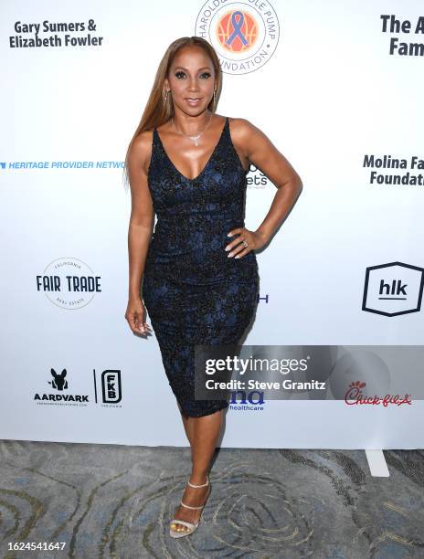 Holly Robinson Peete arrives at the 23rd Annual Harold & Carole Pump Foundation Gala at The Beverly Hilton on August 18, 2023 in Beverly Hills,...