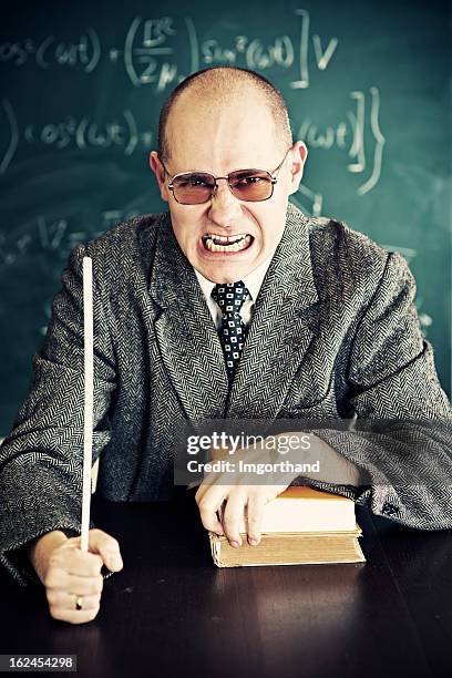 crazy teacher - crazy professor stockfoto's en -beelden