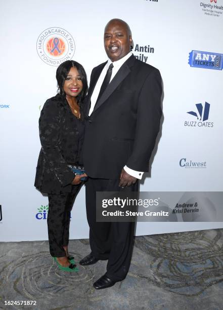 Buster Douglas, Bertha Douglas arrives at the 23rd Annual Harold & Carole Pump Foundation Gala at The Beverly Hilton on August 18, 2023 in Beverly...