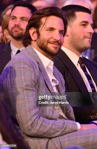 Actor Bradley Cooper poses in the Kindle Fire HD and IMDb Green Room during the 2013 Film Independent Spirit Awards at Santa Monica Beach on February...