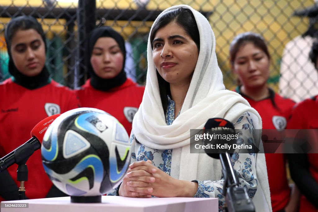 Nobel Peace Prize Winner Malala Yousafzai Meets With Afghan Women's Team
