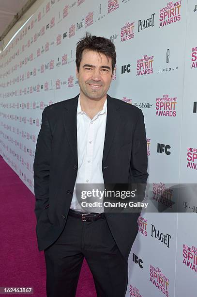 Actor Ron Livingston arrives with Jameson prior to the 2013 Film Independent Spirit Awards at Santa Monica Beach on February 23, 2013 in Santa...