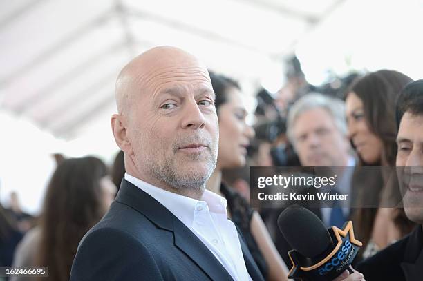 Actor Bruce Willis attends the 2013 Film Independent Spirit Awards at Santa Monica Beach on February 23, 2013 in Santa Monica, California.