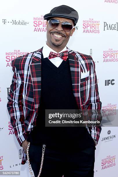 Director Kevin Killebrew poses prior to the 2013 Film Independent Spirit Awards at Santa Monica Beach on February 23, 2013 in Santa Monica,...