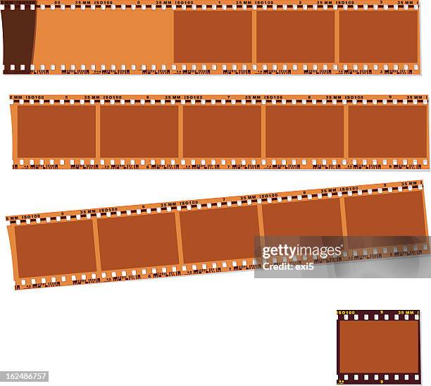 stockillustraties, clipart, cartoons en iconen met negative film and slide - film negative