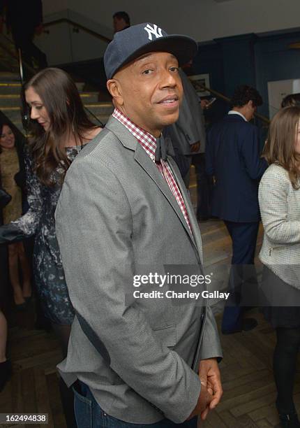 Russell Simmons attends The Weinstein Company and Chopard's Academy Award Party in association with Grey Goose at Soho House on February 23, 2013 in...