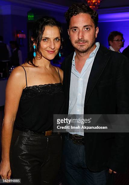 Actress Antonia Zegers and director Pablo Larrain attend the Sony Pictures Classics Pre-Oscar Dinner at The London Hotel on February 23, 2013 in West...