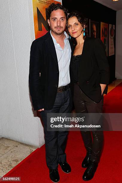 Actress Antonia Zegers and director Pablo Larrain attend the Sony Pictures Classics Pre-Oscar Dinner at The London Hotel on February 23, 2013 in West...