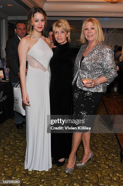 Gage Golightly, a guest and Nancee Borgnine attend The Borgnine Movie Star Gala at Sportsmen's Lodge Event Center on February 23, 2013 in Studio...