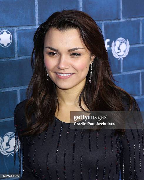 Actress Samantha Barks attends Montblanc's 2nd annual Pre-Oscar brunch celebrating the "Signature For Good" collection with UNICEF at Hotel Bel-Air...