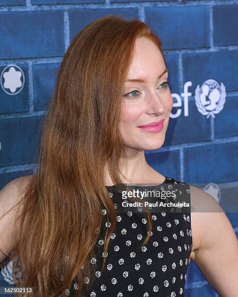 Actress Lotte Verbeek attends Montblanc's 2nd annual Pre-Oscar brunch celebrating the "Signature For Good" collection with UNICEF at Hotel Bel-Air on...
