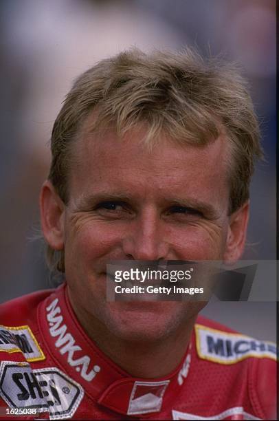 Portrait of Wayne Rainey of the USA at the British Motorcycle Grand Prix in Donington Park, Leicestershire, England. \ Mandatory Credit: Allsport UK...