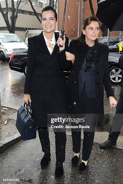 Roberta Armani attends the Emporio Armani fashion show as part of Milan Fashion Week Womenswear Fall/Winter 2013/14 on February 24, 2014 in Milan,...