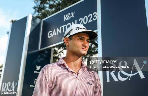 Alex Papayoanou of the USA on Day Five of the R&A Boys' Amateur Championship at Ganton & Fulford Golf Clubs on August 19, 2023 in Scarborough,...