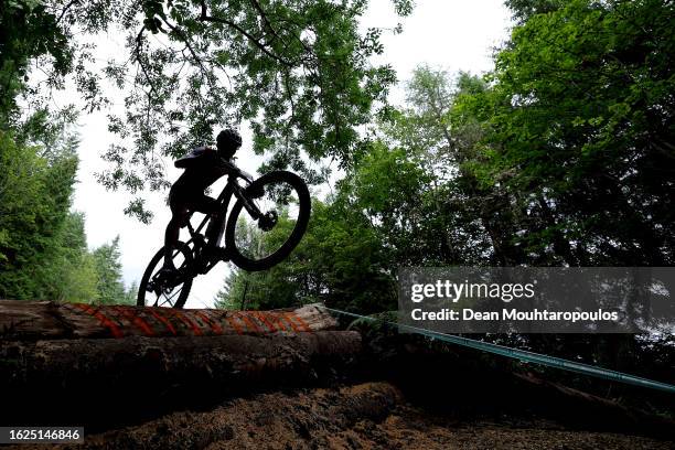 Vital Albin of Switzerland competes during the Men Elite Cross-country Olympic at the 96th UCI Cycling World Championships Glasgow 2023, Day 10 /...