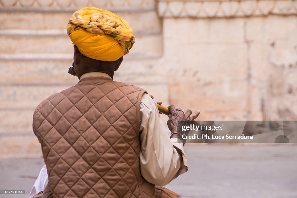 India, flute player