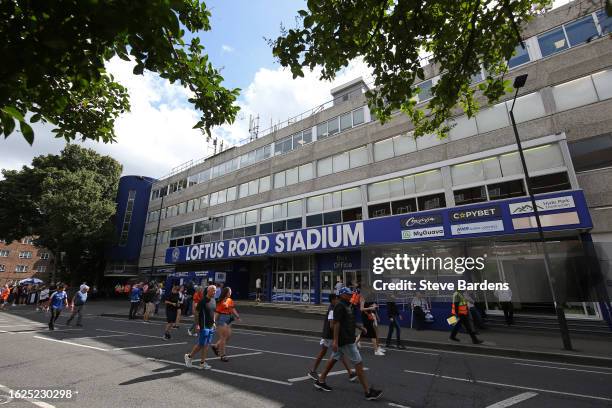 General view outside Loftus Road prior to the Sky Bet Championship match between Queens Park Rangers and Ipswich Town at Loftus Road on August 19,...