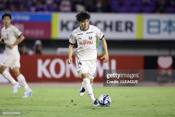 Yasuto WAKIZAKA of Kawasaki Frontale in action during the J.LEAGUE Meiji Yasuda J1 24th Sec. Match between Sanfrecce Hiroshima and Kawasaki Frontale...