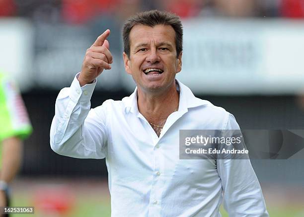 Dunga, coach of Internacional during a match between Gremio and Internacional as part of the Gaucho championship at Centenario stadium on February...