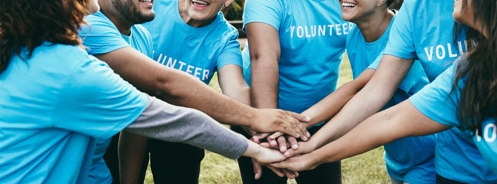 volunteers working