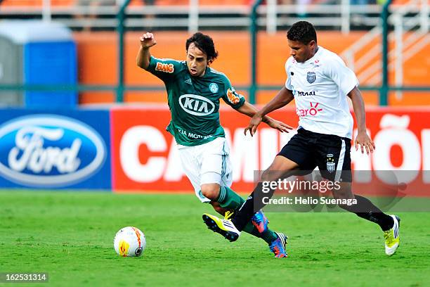 Valdivia of Palmeiras in action during a match between Palmeiras and UA Barbarense as part of the Paulista Championship 2013 at Pacaembu Stadium on...