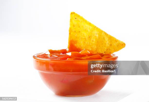 red salsa dip - hot sauce stock pictures, royalty-free photos & images