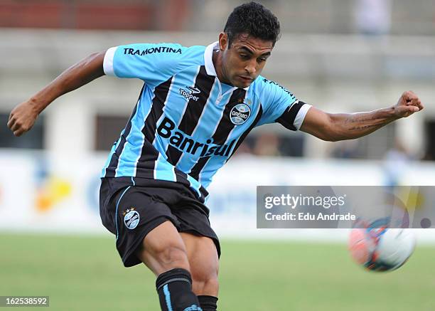 Werley of Gremio during a match between Gremio and Internacional as part of the Gaucho championship at Centenario stadium on February 24, 2013 in...