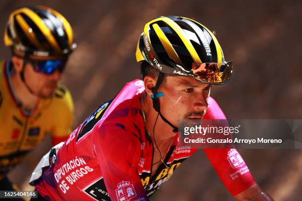 Primoz Roglic of Slovenia and Team Jumbo-Visma - Purple Leader Jersey competes during the 45th Vuelta a Burgos 2023, Stage 5 a 160km stage from...
