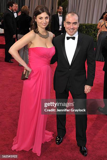 Filmmakers Sari Gilman and Jedd Wider attend the 85th Annual Academy Awards at Hollywood & Highland Center on February 24, 2013 in Hollywood,...