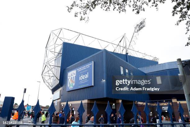 View of the fan zone during the Sky Bet Championship match between West Bromwich Albion and Middlesbrough at The Hawthorns on August 26, 2023 in West...