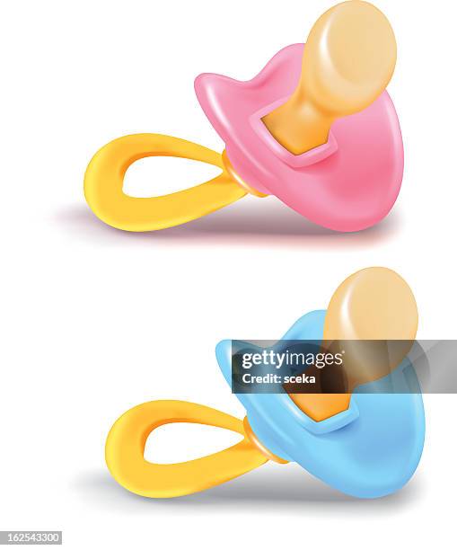 stockillustraties, clipart, cartoons en iconen met pacifier - pacifier