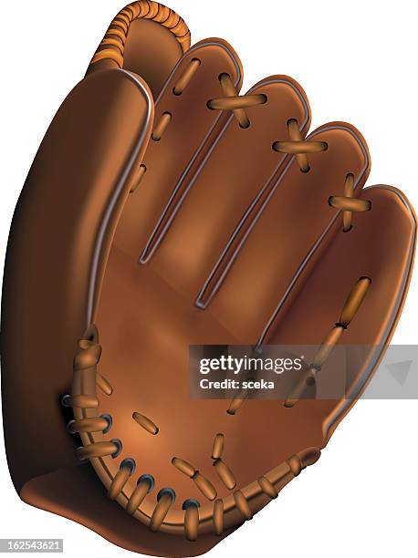 bildbanksillustrationer, clip art samt tecknat material och ikoner med baseball glove - basebollhandske