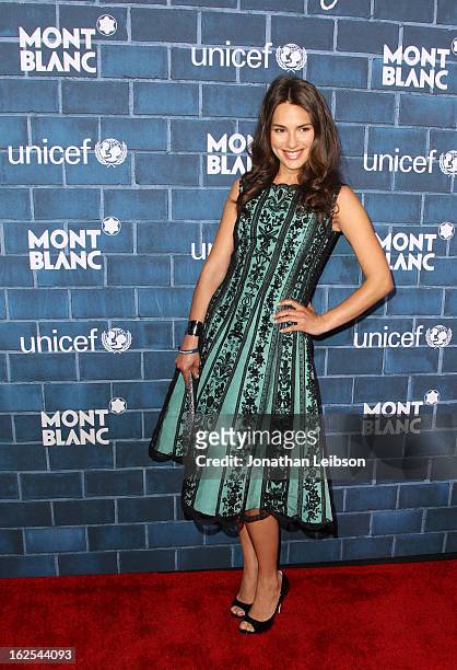 Melia Kreiling attends a Pre-Oscar charity brunch hosted by Montblanc and UNICEF to celebrate the launch of their new "Signature For Good 2013"...