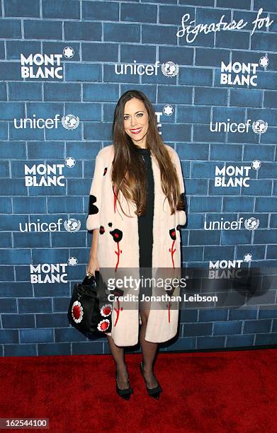 Sandra Bauknecht attends a Pre-Oscar charity brunch hosted by Montblanc and UNICEF to celebrate the launch of their new "Signature For Good 2013"...