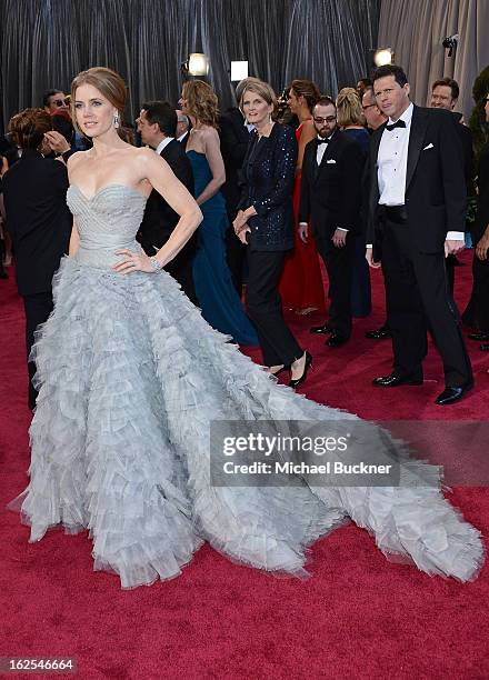 Actress Amy Adams arrives at the Oscars at Hollywood & Highland Center on February 24, 2013 in Hollywood, California.