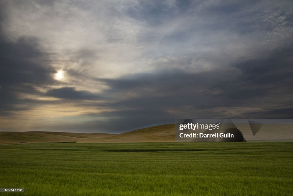 Clouds forming Agriculture area palouse