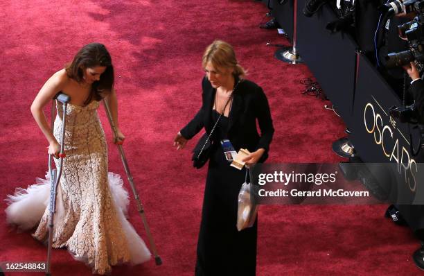 Actress Kristen Stewart arrives at the Oscars held at Hollywood & Highland Center on February 24, 2013 in Hollywood, California.